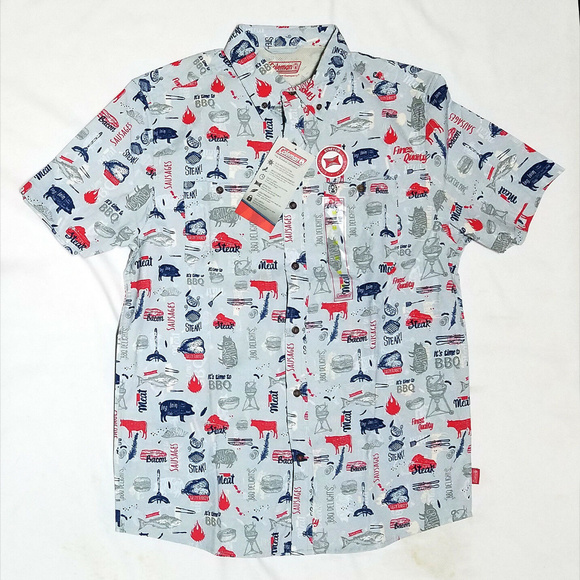 Bbq button down shirt Clearance